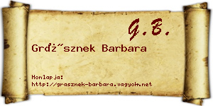 Grásznek Barbara névjegykártya
